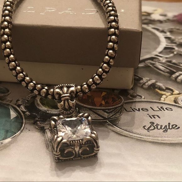 Silpada Sterling Silver Cubic Zirconia Uptown Pendant Necklace - Picture 3 of 16